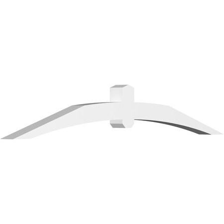 Ekena Millwork Archdale Architectural Grade PVC Gable Bracket, 72"W x 12"H x 4"D x 4"F, 4/12 Pitch GBP072X12X0404ARC00